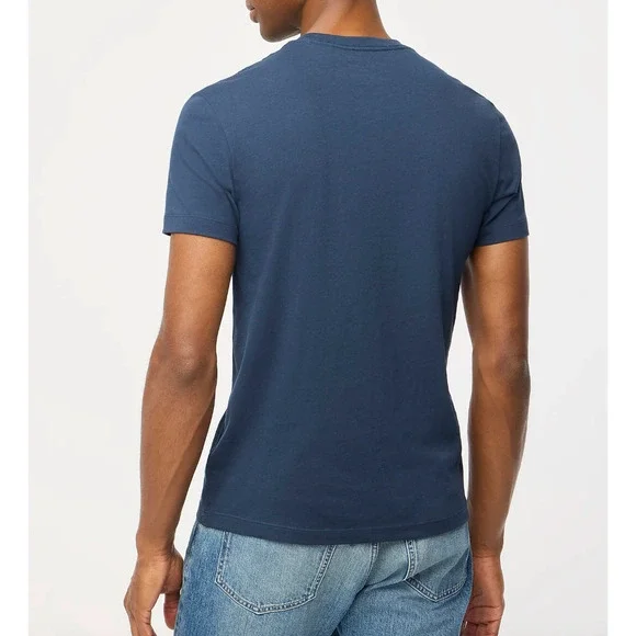 J.Crew Cotton Washed Jersey Pocket Tee Crewneck Vintage Navy Mens Large NWT - Picture 2 of 11